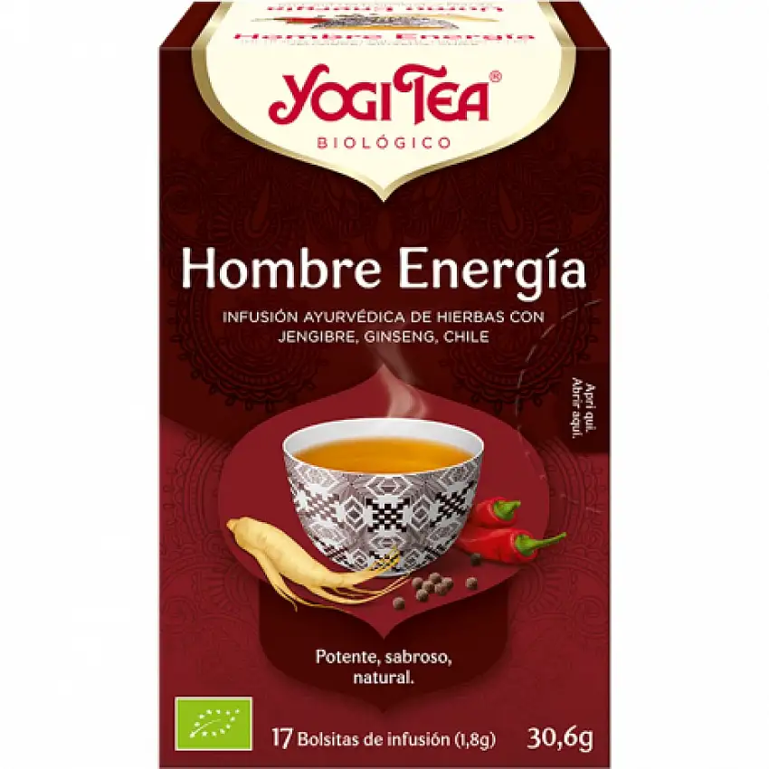 Infusión ayurvédica Hombre Energía Yogi Tea 17 filtros | ecológico
