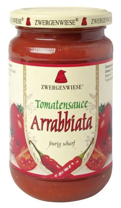 ZWERGENWIESE - SALSA DE TOMATE ARRABBIATA CON GUINDILLAS 350g BIO