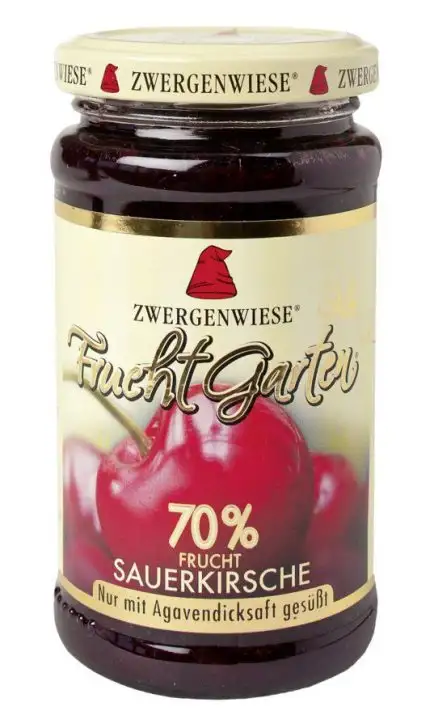 ZWERGENWIESE - CONFITURA EXTRA DE CEREZA SIN AZUCAR 255g BIO