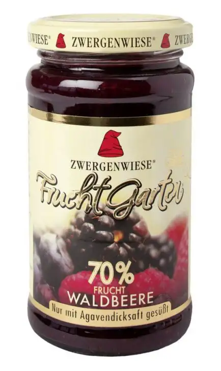 ZWERGENWIESE - CONFITURA EXTRA DE FRUTAS DEL BOSQUE SIN AZUCAR 225g BIO