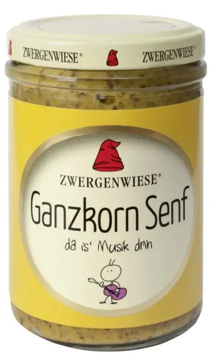ZWERGENWIESE - MOSTAZA CON SEMILLAS ENTERAS 160g BIO