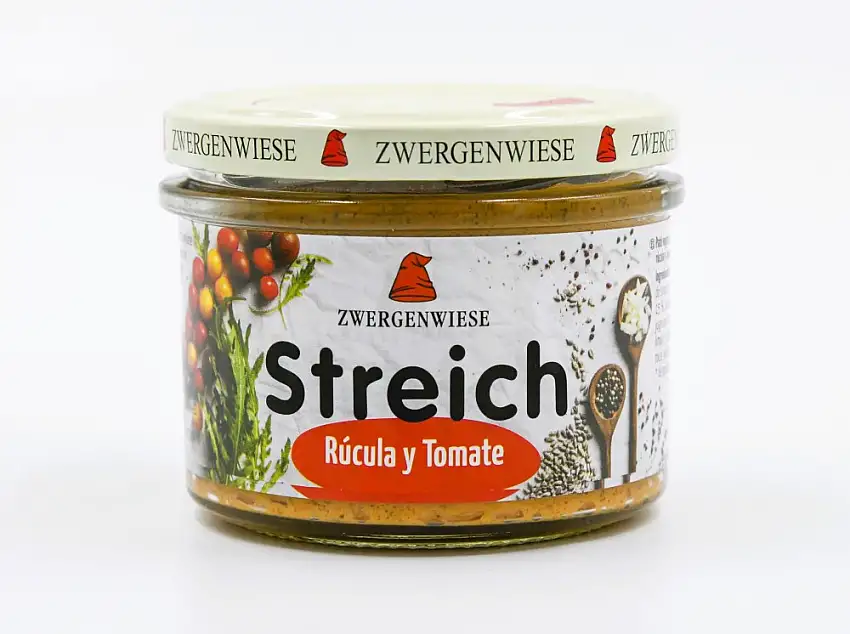 Paté Vegano Rúcula y Tomate Zwergenwiese 180g | Ecológico
