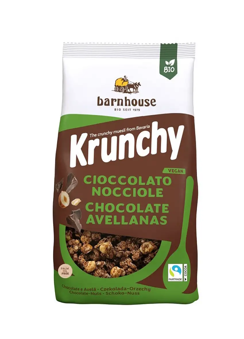 Muesli Krunchy chocolate negro y avellanas Barnhouse 375g | ecológico