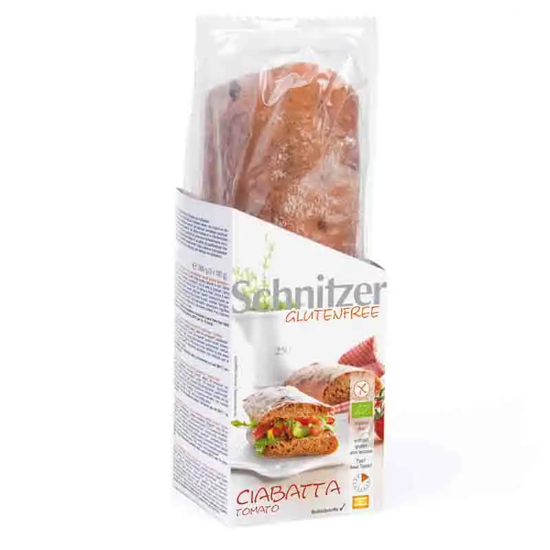SCHNITZER - PAN CHAPATA SIN GLUTEN DE TOMATE 360g BIO