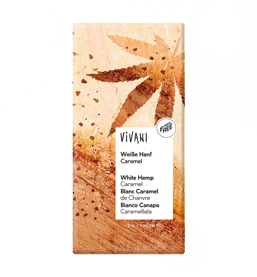 VIVANI - CHOCOLATE BLANCO CAÑAMO CARAMELIZADO Y SAL 80g BIO