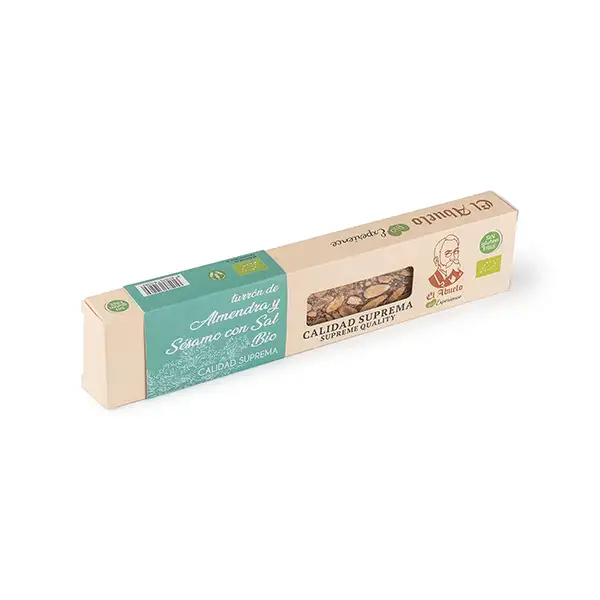 Turrón almendra sesamo sal 165g ECO