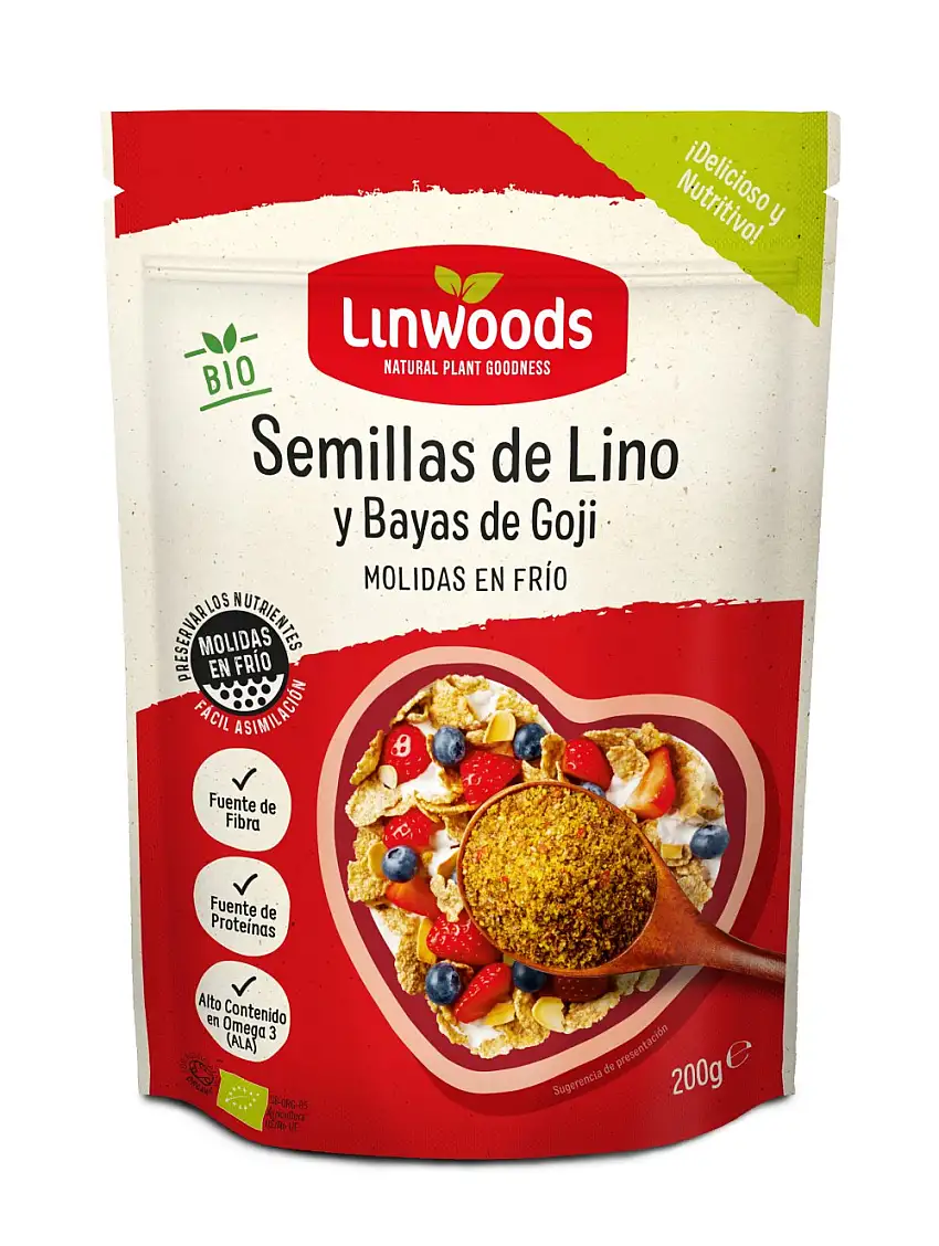 Semillas de lino y bayas de goji molidas 200g Linwoods | ecológico