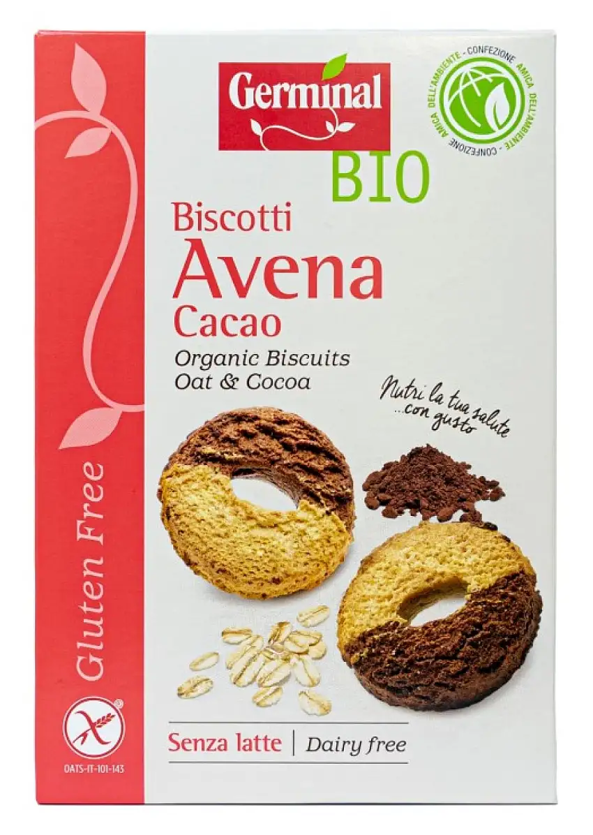 Galletas sin gluten avena cacao Germinal 250g | Ecológico