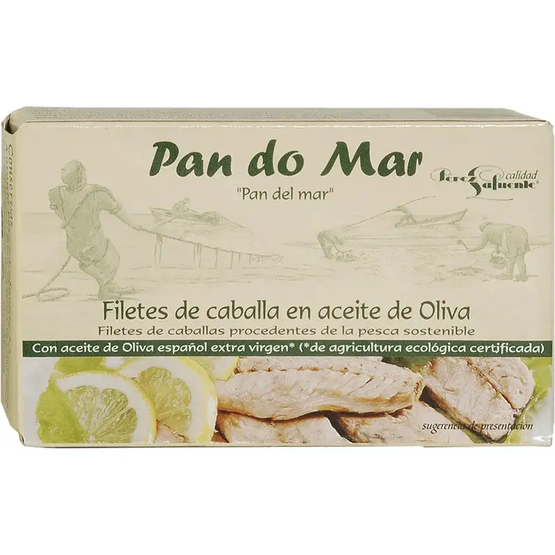 Filetes de caballa en AOVE Pan do Mar 120g | ecológico