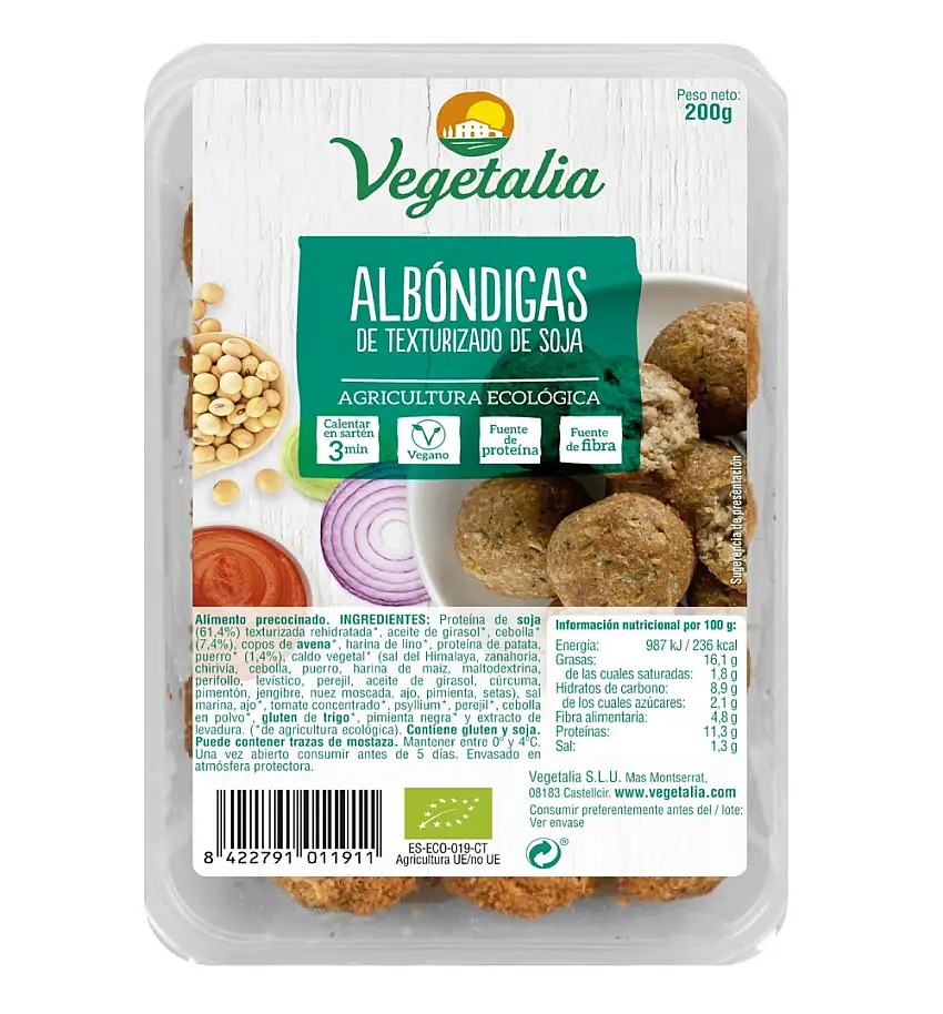 Albóndigas veganas 200g ecológicas Vegetalia