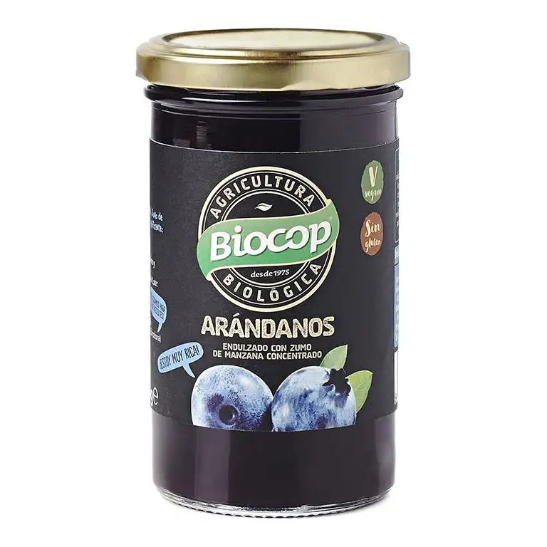 Compota de arándanos sin azúcar 265g Biocop | ecológico