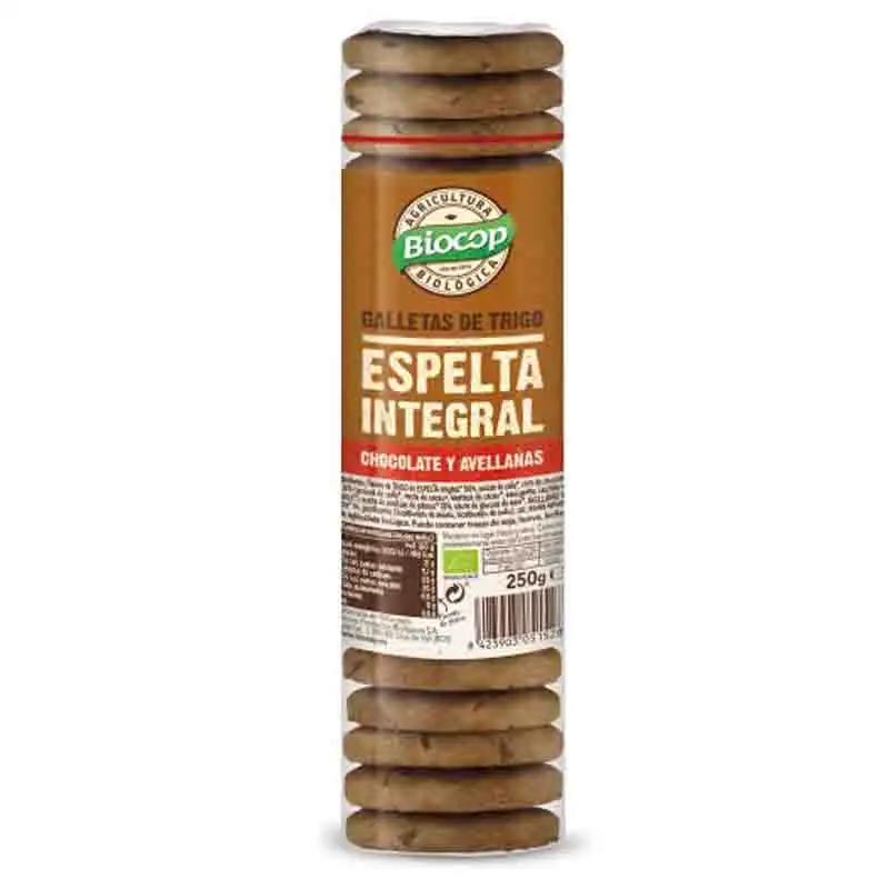 Galleta integral de espelta con chocolate y avellanas Biocop 250g | ecológico