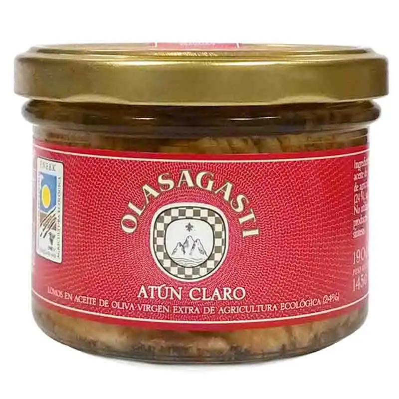 Atún claro lomos en aceite de oliva virgen extra 190g BIO Olasagasti