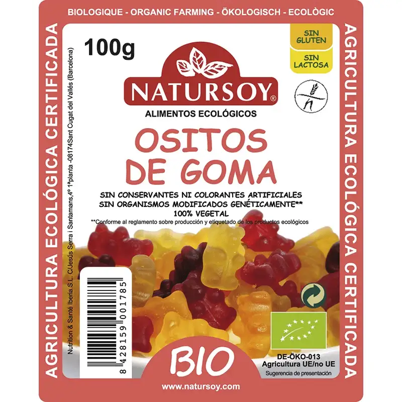 NATURSOY - OSITOS DE GOMA VEGANOS 100g BIO
