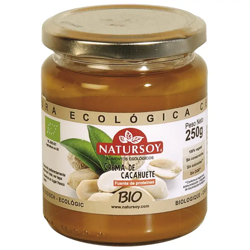NATURSOY - CREMA DE CACAHUETE SIN SAL 250g BIO