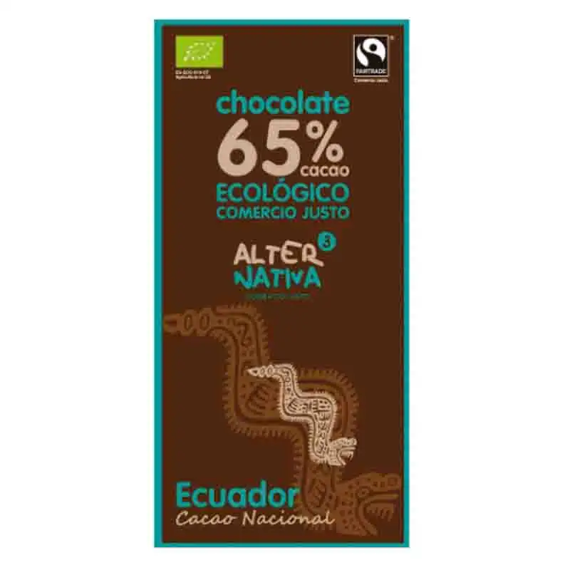 Chocolate 65% de cacao de Ecuador 80g BIO Alternativa3