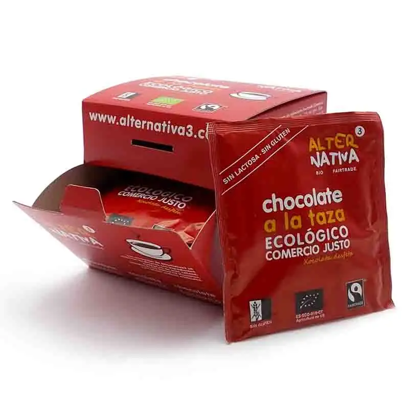 X ALTERNATIVA3 - CHOCOLATE A LA TAZA 10 SOBRES DE 30g BIO