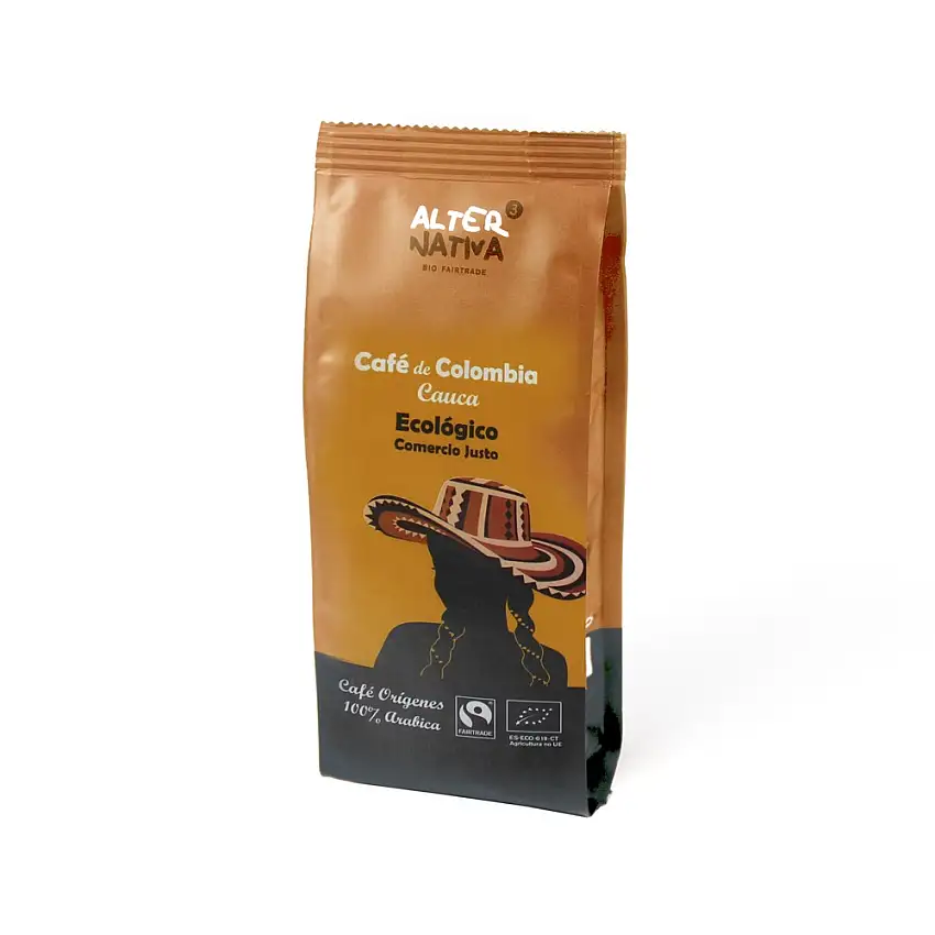 Café molido de Colombia procedente de Cauca 250g BIO Alternativa3