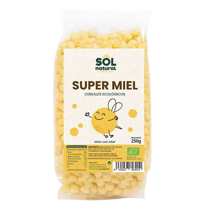 Bolitas de maiz super miel ecológicas 250g Sol Natural
