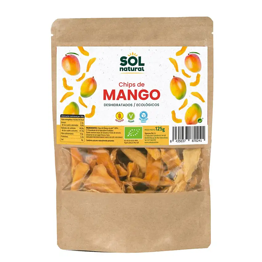 Chips de mango deshidratados Sol Natural 125g | ecológico
