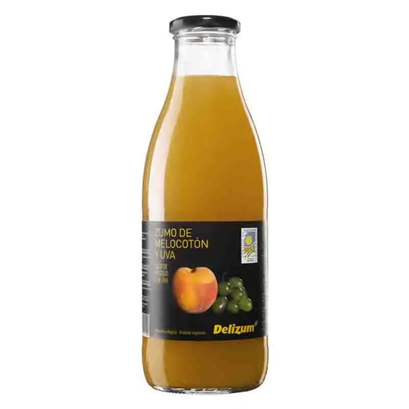 ZUMO DE MELOCOTÓN Y UVA BIO 1L DELIZUM