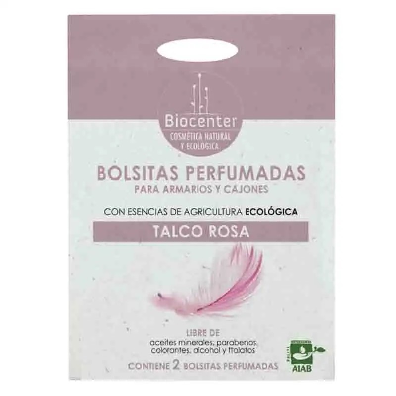 Bolsitas perfumadas para armarios talco rosa 2 uds Biocenter