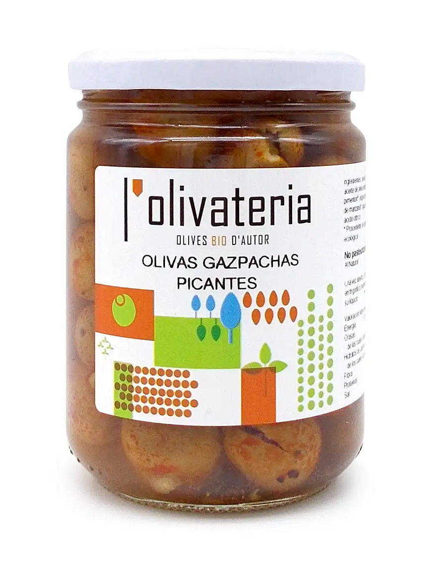 Aceitunas gazpachas picantes Olivateria 225g | Ecológico