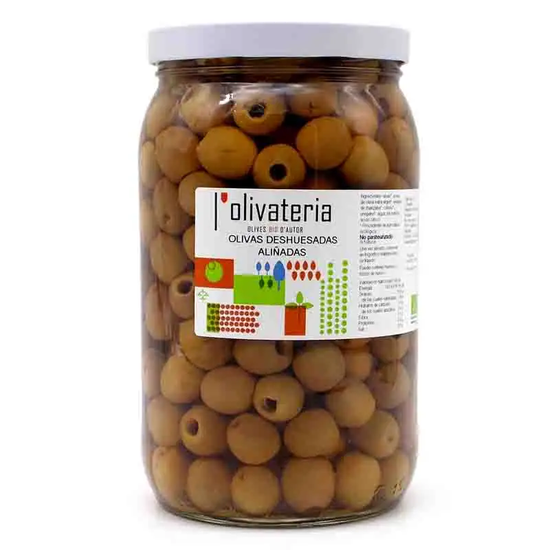 Aceitunas deshuesadas aliñadas Olivateria granel 1,1Kg | Ecológico