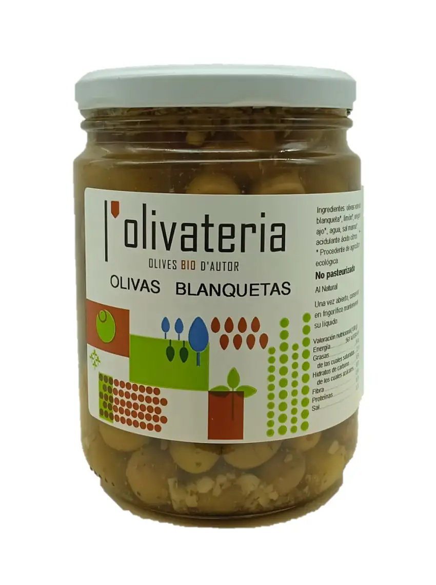 Aceitunas blanqueta Olivateria 225g | Ecológico