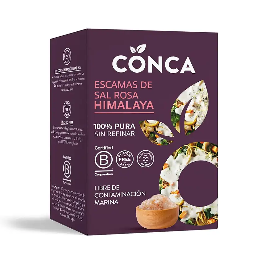 Escamas de Sal Rosa del Himalaya Conca 125g | sin contaminación marina