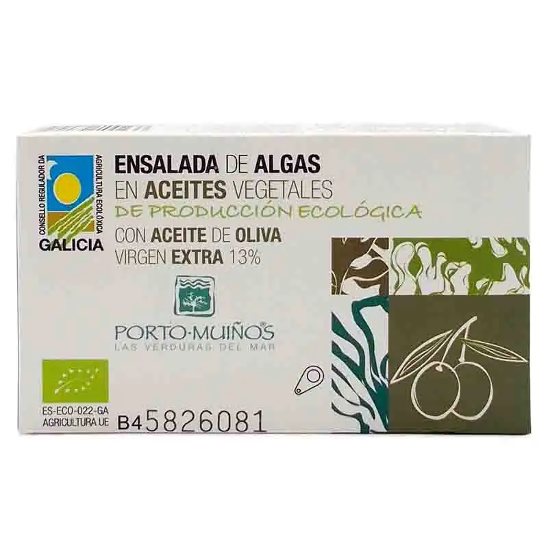 Ensalada de algas con aceite de oliva virgen extra 125g BIO Porto Muiños