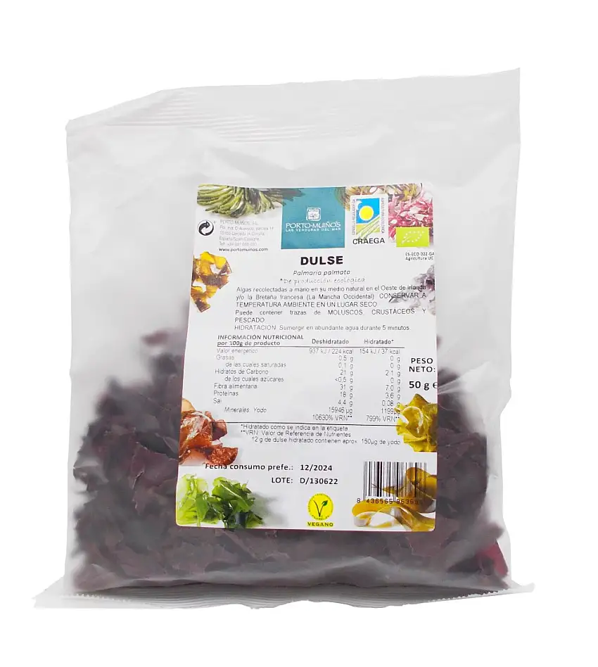 Alga dulse deshidratada Portomuiños 50g | ecológico