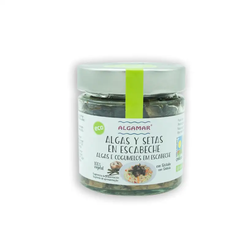 X ALGAMAR - ALGAS Y SETAS EN ESCABECHE 160g BIO