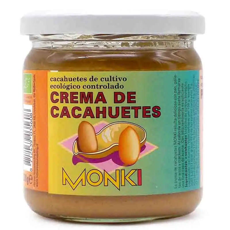 MONKI - CREMA DE CACAHUETE 330g BIO