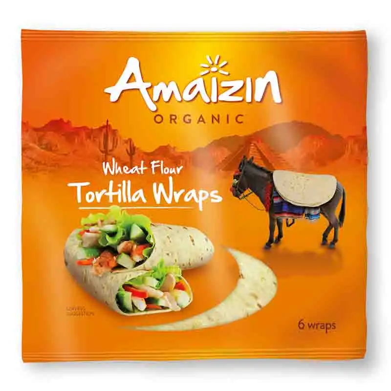 Tortilla wraps de trigo 6x40g BIO Amaizin