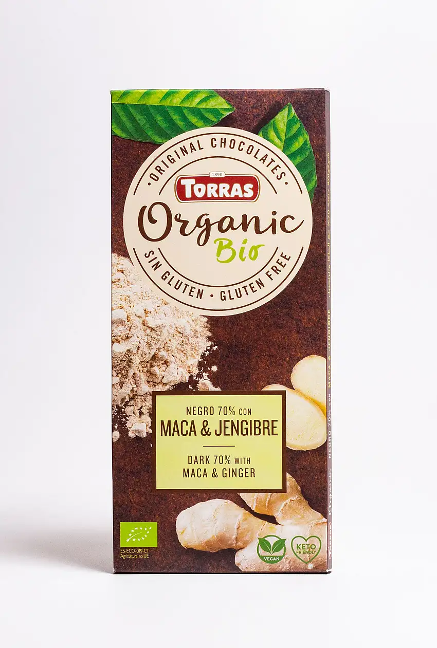 Chocolate Jengibre & Maca 70% cacao Torras 100g