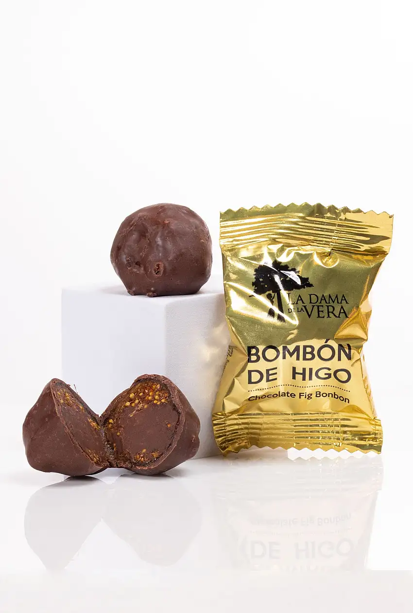 Bombones de higo bañados en chocolate